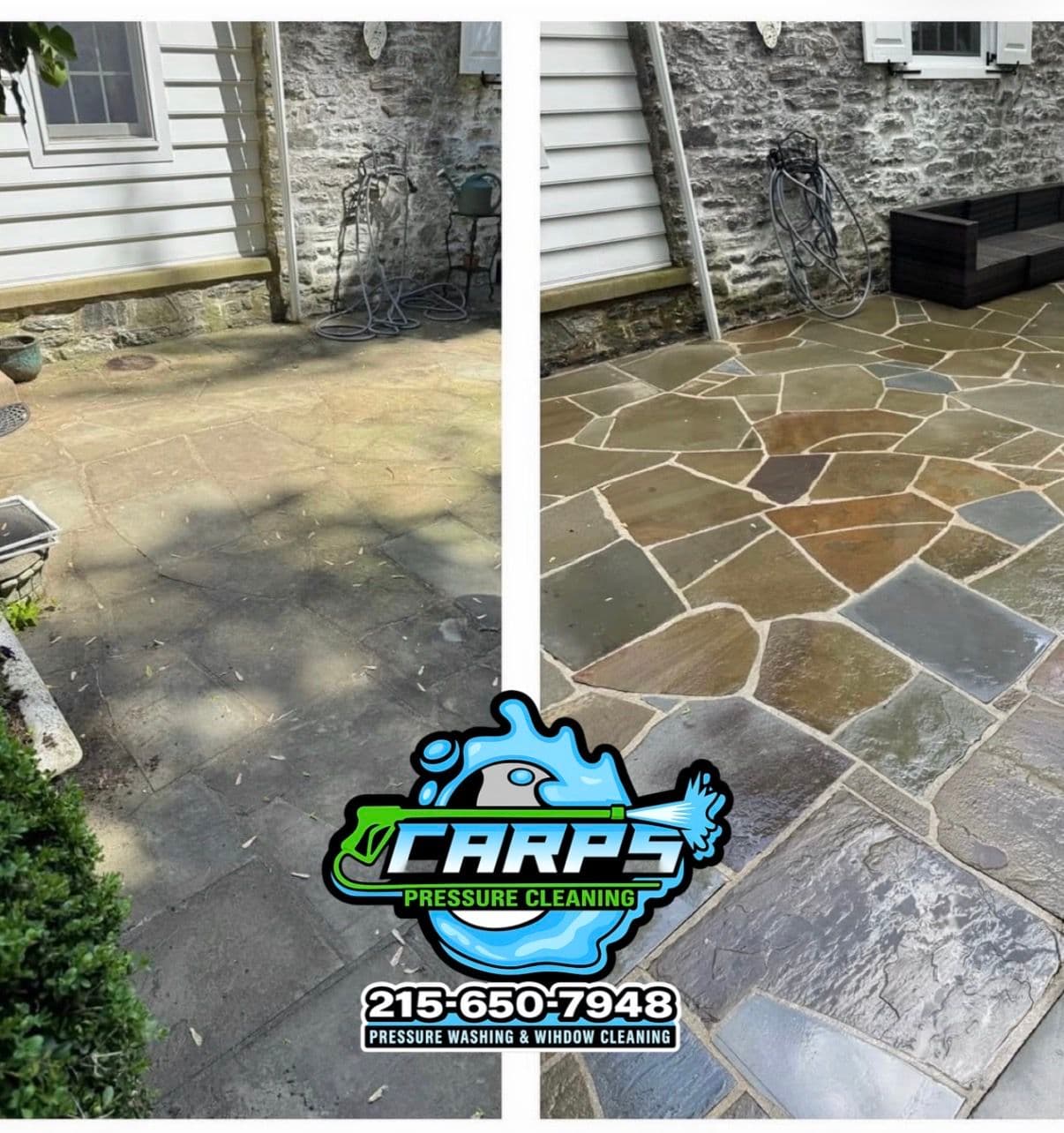 Stone Patio Cleaned to Perfection image