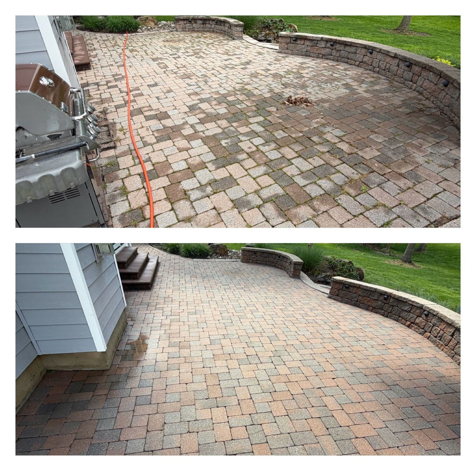 Gallery photos for Full Paver Patio Restoration With Deep Clean and Re-Sanding: Image #1