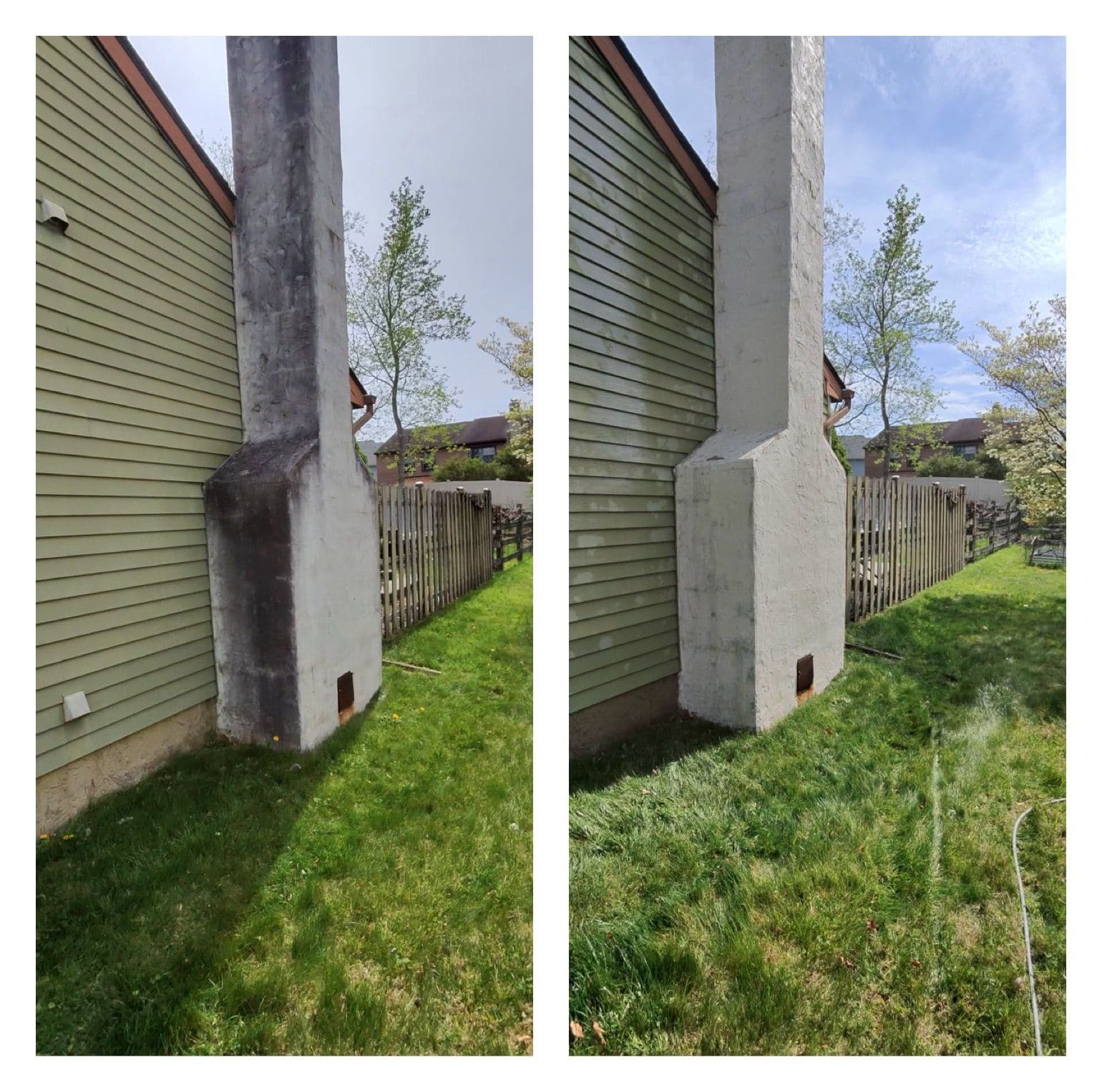 Stucco Chimney Soft Wash in Horsham PA image